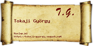 Tokaji György névjegykártya